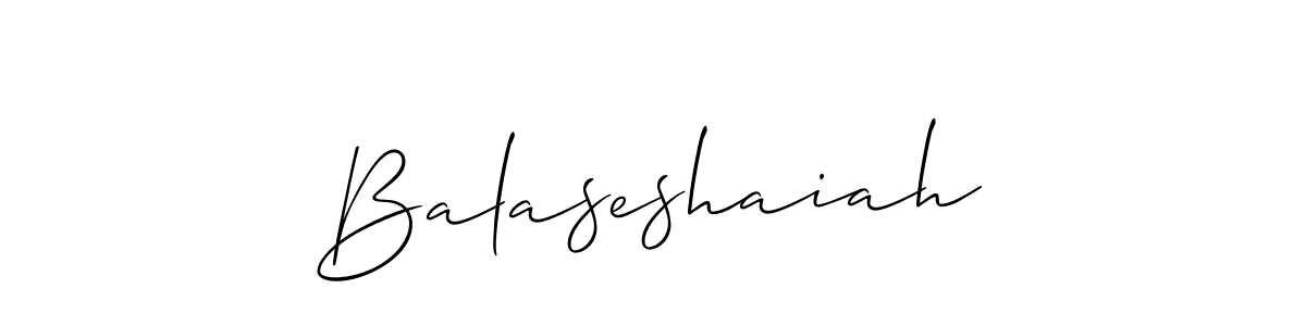 Create a beautiful signature design for name Balaseshaiah. With this signature (Allison_Script) fonts, you can make a handwritten signature for free. Balaseshaiah signature style 2 images and pictures png