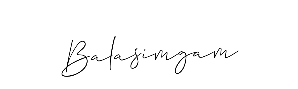 Make a short Balasimgam signature style. Manage your documents anywhere anytime using Allison_Script. Create and add eSignatures, submit forms, share and send files easily. Balasimgam signature style 2 images and pictures png