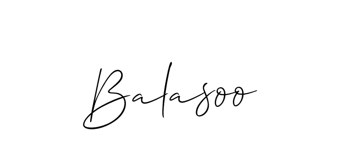 Design your own signature with our free online signature maker. With this signature software, you can create a handwritten (Allison_Script) signature for name Balasoo. Balasoo signature style 2 images and pictures png