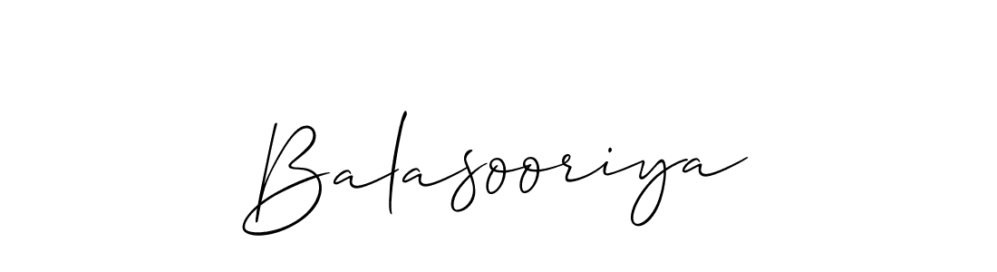 Design your own signature with our free online signature maker. With this signature software, you can create a handwritten (Allison_Script) signature for name Balasooriya. Balasooriya signature style 2 images and pictures png