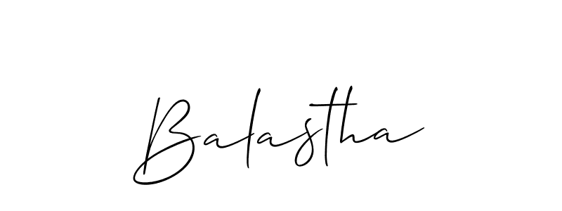 How to make Balastha signature? Allison_Script is a professional autograph style. Create handwritten signature for Balastha name. Balastha signature style 2 images and pictures png