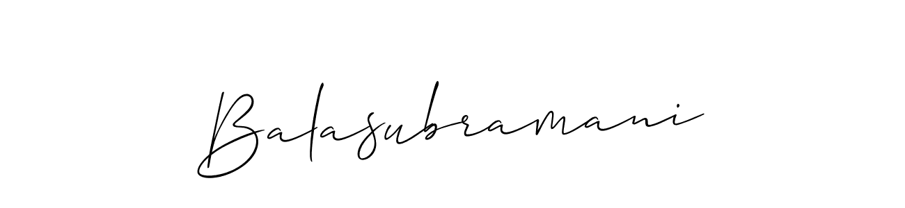 How to make Balasubramani signature? Allison_Script is a professional autograph style. Create handwritten signature for Balasubramani name. Balasubramani signature style 2 images and pictures png