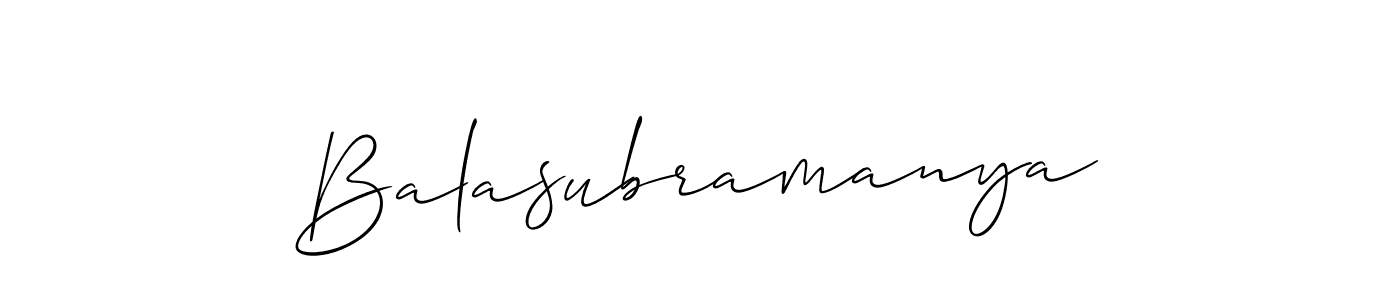 How to make Balasubramanya signature? Allison_Script is a professional autograph style. Create handwritten signature for Balasubramanya name. Balasubramanya signature style 2 images and pictures png