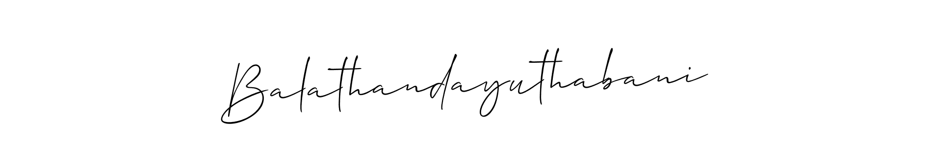 Also we have Balathandayuthabani name is the best signature style. Create professional handwritten signature collection using Allison_Script autograph style. Balathandayuthabani signature style 2 images and pictures png