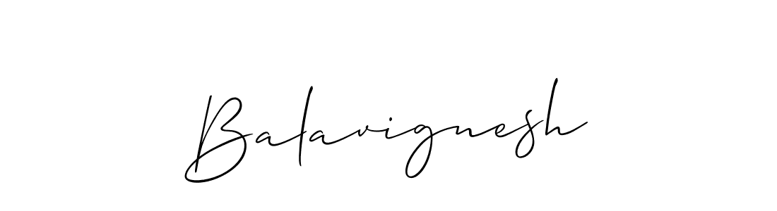 Make a beautiful signature design for name Balavignesh. With this signature (Allison_Script) style, you can create a handwritten signature for free. Balavignesh signature style 2 images and pictures png