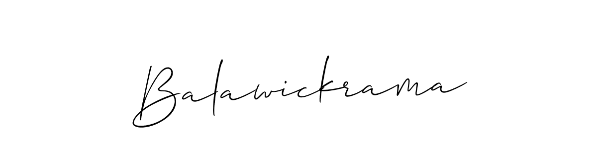 How to make Balawickrama signature? Allison_Script is a professional autograph style. Create handwritten signature for Balawickrama name. Balawickrama signature style 2 images and pictures png