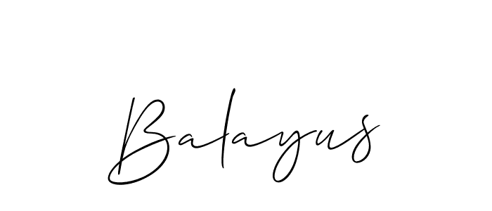 Also we have Balayus name is the best signature style. Create professional handwritten signature collection using Allison_Script autograph style. Balayus signature style 2 images and pictures png