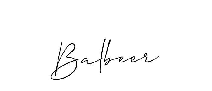 How to make Balbeer signature? Allison_Script is a professional autograph style. Create handwritten signature for Balbeer name. Balbeer signature style 2 images and pictures png