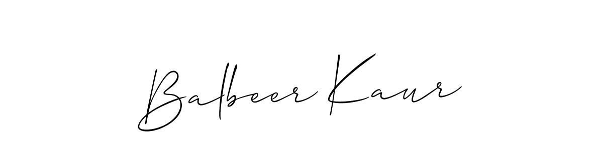 Also You can easily find your signature by using the search form. We will create Balbeer Kaur name handwritten signature images for you free of cost using Allison_Script sign style. Balbeer Kaur signature style 2 images and pictures png