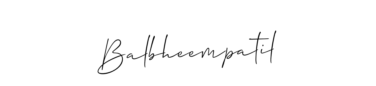 Balbheempatil stylish signature style. Best Handwritten Sign (Allison_Script) for my name. Handwritten Signature Collection Ideas for my name Balbheempatil. Balbheempatil signature style 2 images and pictures png