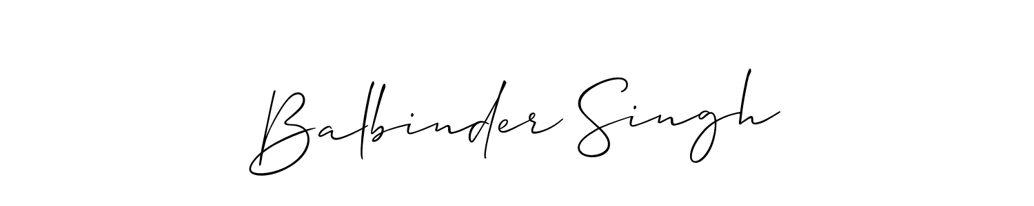 How to make Balbinder Singh name signature. Use Allison_Script style for creating short signs online. This is the latest handwritten sign. Balbinder Singh signature style 2 images and pictures png