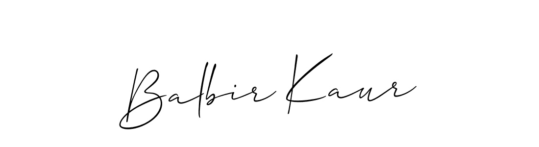How to make Balbir Kaur signature? Allison_Script is a professional autograph style. Create handwritten signature for Balbir Kaur name. Balbir Kaur signature style 2 images and pictures png