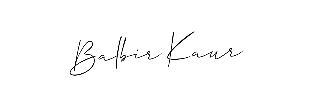 Allison_Script is a professional signature style that is perfect for those who want to add a touch of class to their signature. It is also a great choice for those who want to make their signature more unique. Get Balbir Kaur name to fancy signature for free. Balbir Kaur signature style 2 images and pictures png