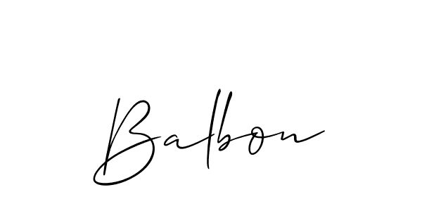 Make a beautiful signature design for name Balbon. Use this online signature maker to create a handwritten signature for free. Balbon signature style 2 images and pictures png