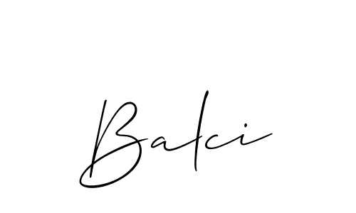 The best way (Allison_Script) to make a short signature is to pick only two or three words in your name. The name Balci include a total of six letters. For converting this name. Balci signature style 2 images and pictures png