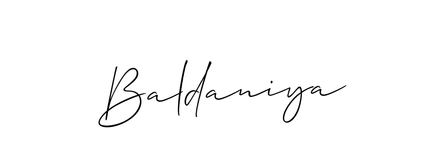 How to Draw Baldaniya signature style? Allison_Script is a latest design signature styles for name Baldaniya. Baldaniya signature style 2 images and pictures png