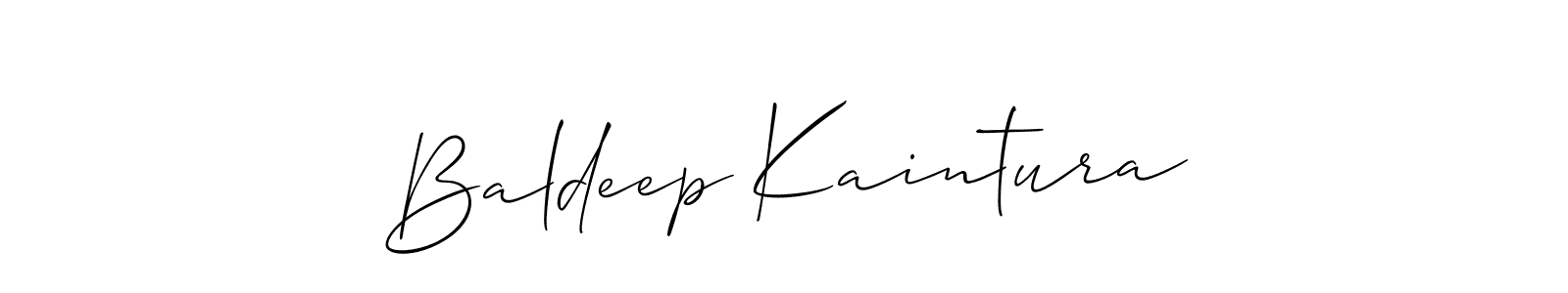The best way (Allison_Script) to make a short signature is to pick only two or three words in your name. The name Baldeep Kaintura include a total of six letters. For converting this name. Baldeep Kaintura signature style 2 images and pictures png