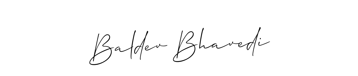 Create a beautiful signature design for name Baldev Bhavedi. With this signature (Allison_Script) fonts, you can make a handwritten signature for free. Baldev Bhavedi signature style 2 images and pictures png