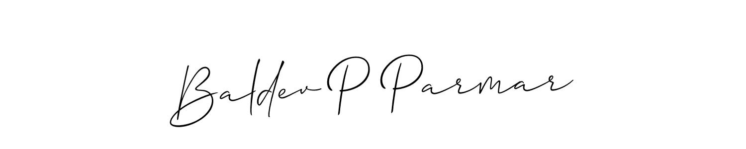 How to Draw Baldev P Parmar signature style? Allison_Script is a latest design signature styles for name Baldev P Parmar. Baldev P Parmar signature style 2 images and pictures png