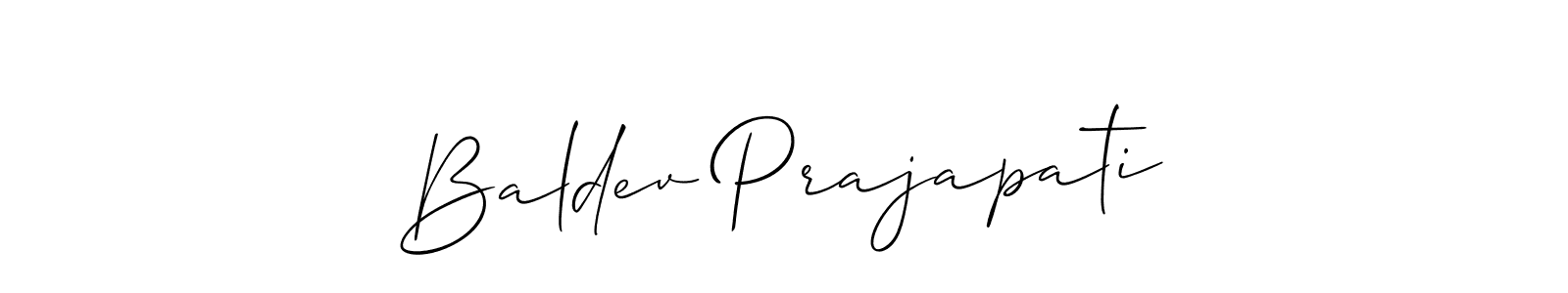 You should practise on your own different ways (Allison_Script) to write your name (Baldev Prajapati) in signature. don't let someone else do it for you. Baldev Prajapati signature style 2 images and pictures png