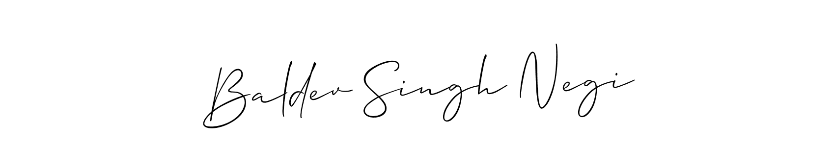 Make a beautiful signature design for name Baldev Singh Negi. Use this online signature maker to create a handwritten signature for free. Baldev Singh Negi signature style 2 images and pictures png