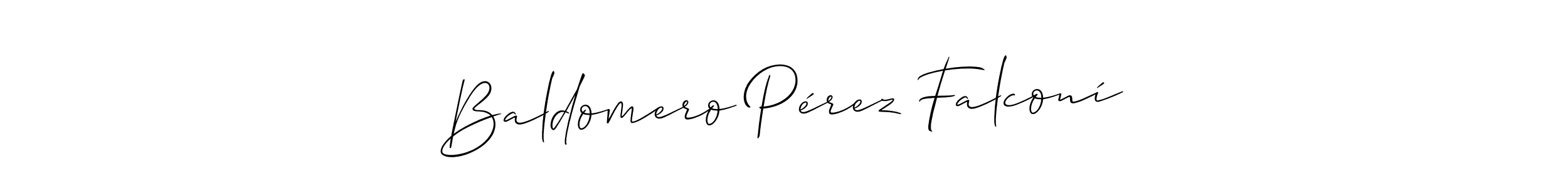 How to make Baldomero Pérez Falconí signature? Allison_Script is a professional autograph style. Create handwritten signature for Baldomero Pérez Falconí name. Baldomero Pérez Falconí signature style 2 images and pictures png