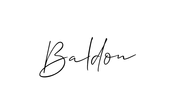 You should practise on your own different ways (Allison_Script) to write your name (Baldon) in signature. don't let someone else do it for you. Baldon signature style 2 images and pictures png