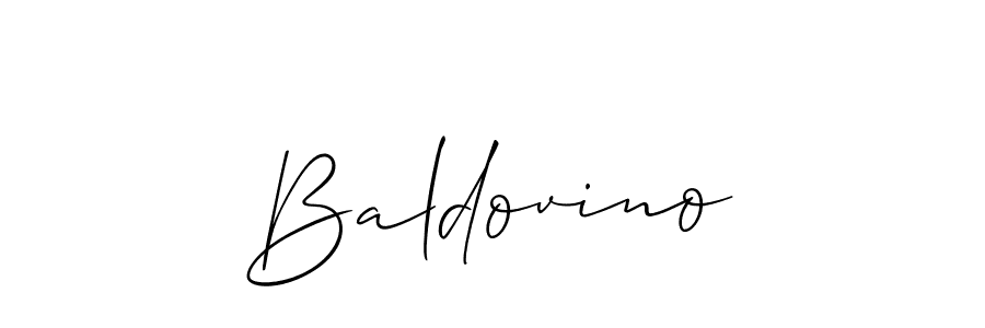 Make a beautiful signature design for name Baldovino. With this signature (Allison_Script) style, you can create a handwritten signature for free. Baldovino signature style 2 images and pictures png