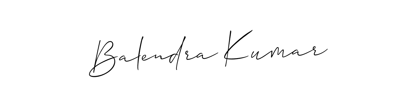 The best way (Allison_Script) to make a short signature is to pick only two or three words in your name. The name Balendra Kumar include a total of six letters. For converting this name. Balendra Kumar signature style 2 images and pictures png