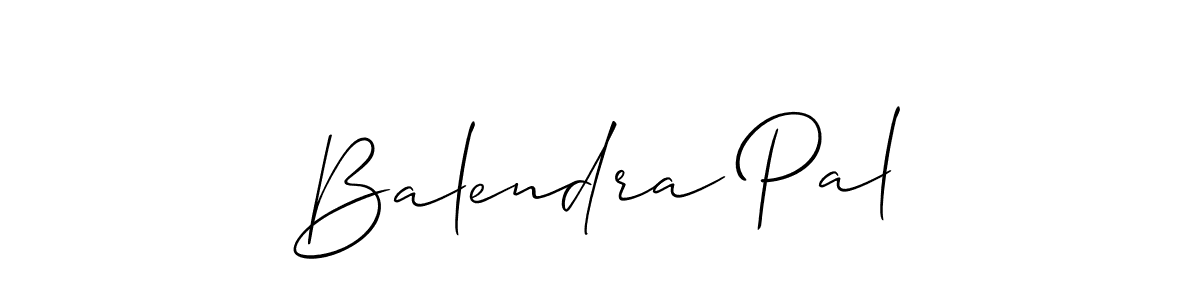 Create a beautiful signature design for name Balendra Pal. With this signature (Allison_Script) fonts, you can make a handwritten signature for free. Balendra Pal signature style 2 images and pictures png