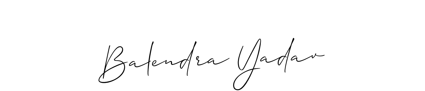 It looks lik you need a new signature style for name Balendra Yadav. Design unique handwritten (Allison_Script) signature with our free signature maker in just a few clicks. Balendra Yadav signature style 2 images and pictures png
