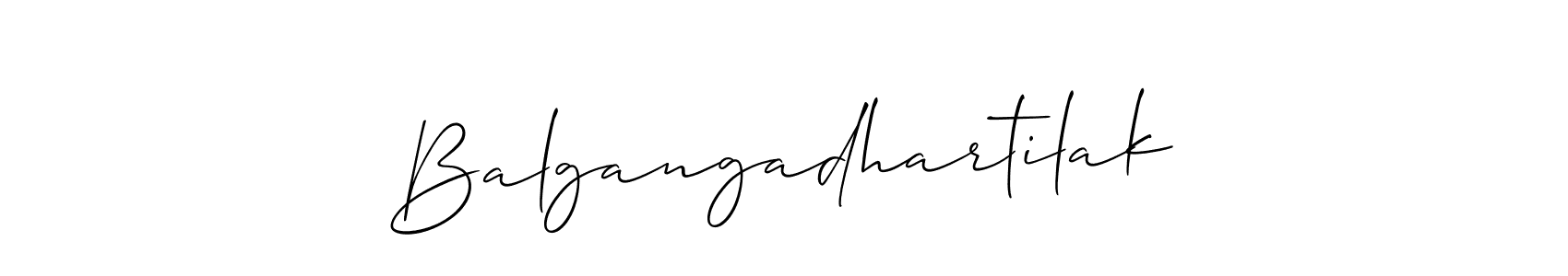 Create a beautiful signature design for name Balgangadhartilak. With this signature (Allison_Script) fonts, you can make a handwritten signature for free. Balgangadhartilak signature style 2 images and pictures png