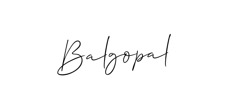 Balgopal stylish signature style. Best Handwritten Sign (Allison_Script) for my name. Handwritten Signature Collection Ideas for my name Balgopal. Balgopal signature style 2 images and pictures png