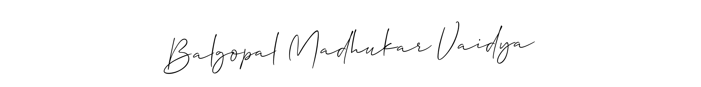 How to Draw Balgopal Madhukar Vaidya signature style? Allison_Script is a latest design signature styles for name Balgopal Madhukar Vaidya. Balgopal Madhukar Vaidya signature style 2 images and pictures png