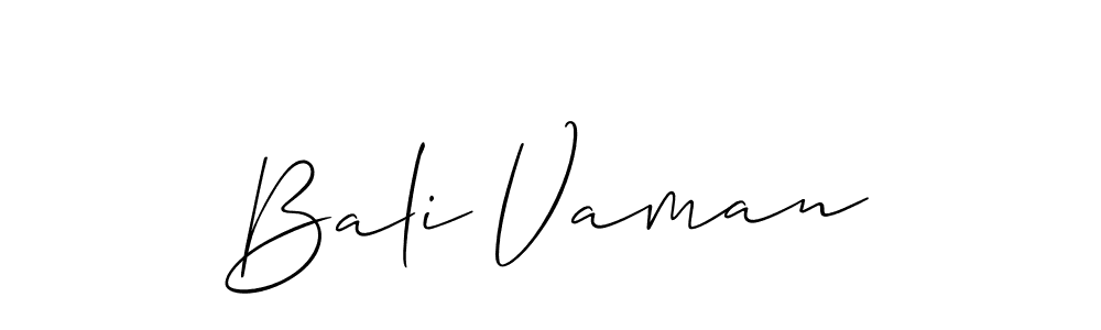 Make a beautiful signature design for name Bali Vaman. With this signature (Allison_Script) style, you can create a handwritten signature for free. Bali Vaman signature style 2 images and pictures png
