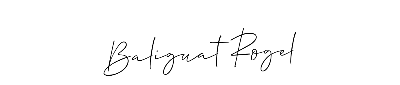Make a short Baliguat Rogel signature style. Manage your documents anywhere anytime using Allison_Script. Create and add eSignatures, submit forms, share and send files easily. Baliguat Rogel signature style 2 images and pictures png