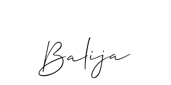 Also we have Balija name is the best signature style. Create professional handwritten signature collection using Allison_Script autograph style. Balija signature style 2 images and pictures png