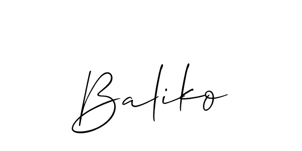 It looks lik you need a new signature style for name Baliko. Design unique handwritten (Allison_Script) signature with our free signature maker in just a few clicks. Baliko signature style 2 images and pictures png