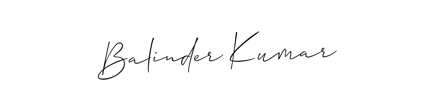 Best and Professional Signature Style for Balinder Kumar. Allison_Script Best Signature Style Collection. Balinder Kumar signature style 2 images and pictures png
