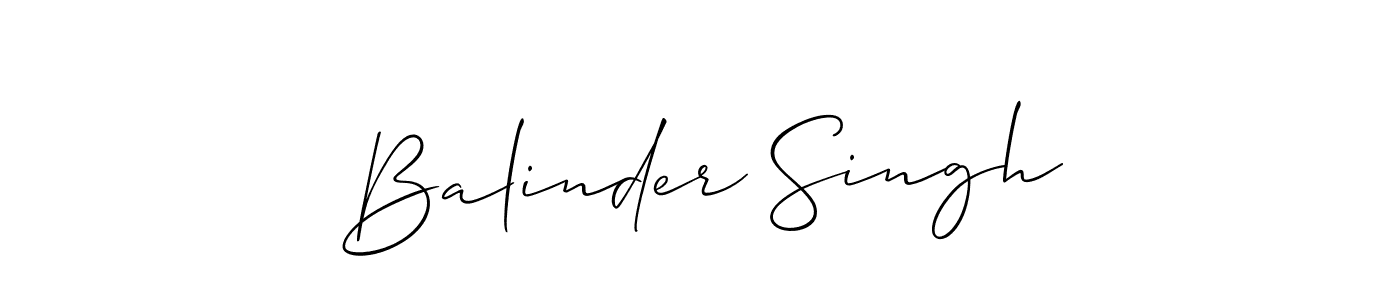 Balinder Singh stylish signature style. Best Handwritten Sign (Allison_Script) for my name. Handwritten Signature Collection Ideas for my name Balinder Singh. Balinder Singh signature style 2 images and pictures png