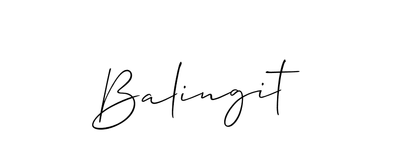 Make a beautiful signature design for name Balingit. With this signature (Allison_Script) style, you can create a handwritten signature for free. Balingit signature style 2 images and pictures png