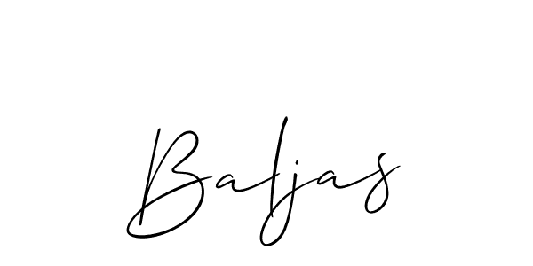 Create a beautiful signature design for name Baljas. With this signature (Allison_Script) fonts, you can make a handwritten signature for free. Baljas signature style 2 images and pictures png