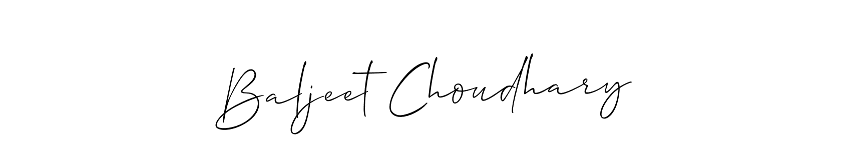 Design your own signature with our free online signature maker. With this signature software, you can create a handwritten (Allison_Script) signature for name Baljeet Choudhary. Baljeet Choudhary signature style 2 images and pictures png
