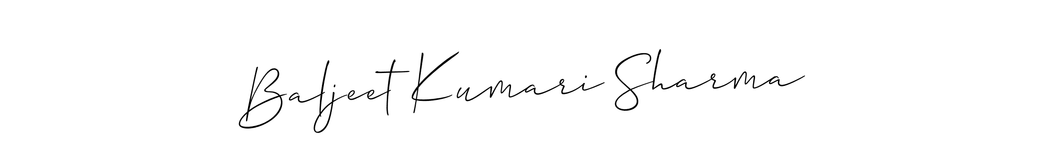 Check out images of Autograph of Baljeet Kumari Sharma name. Actor Baljeet Kumari Sharma Signature Style. Allison_Script is a professional sign style online. Baljeet Kumari Sharma signature style 2 images and pictures png