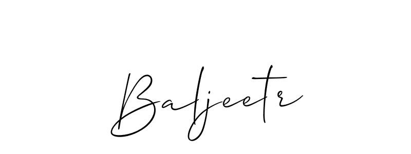 Also we have Baljeetr name is the best signature style. Create professional handwritten signature collection using Allison_Script autograph style. Baljeetr signature style 2 images and pictures png