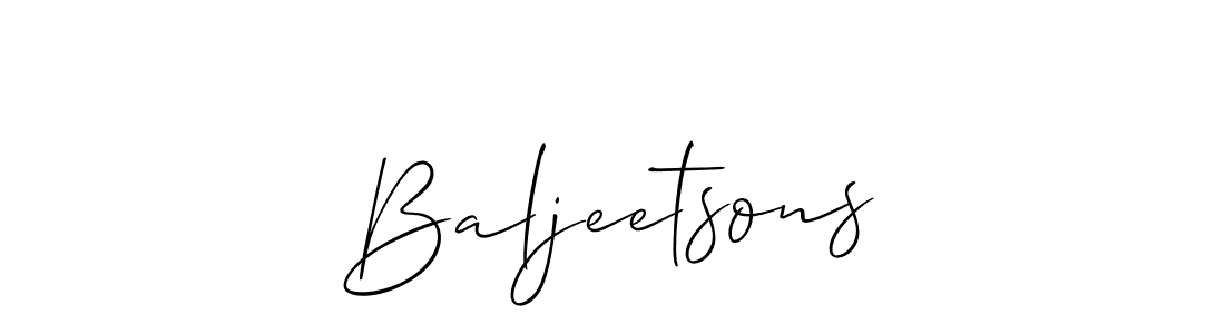 How to make Baljeetsons signature? Allison_Script is a professional autograph style. Create handwritten signature for Baljeetsons name. Baljeetsons signature style 2 images and pictures png