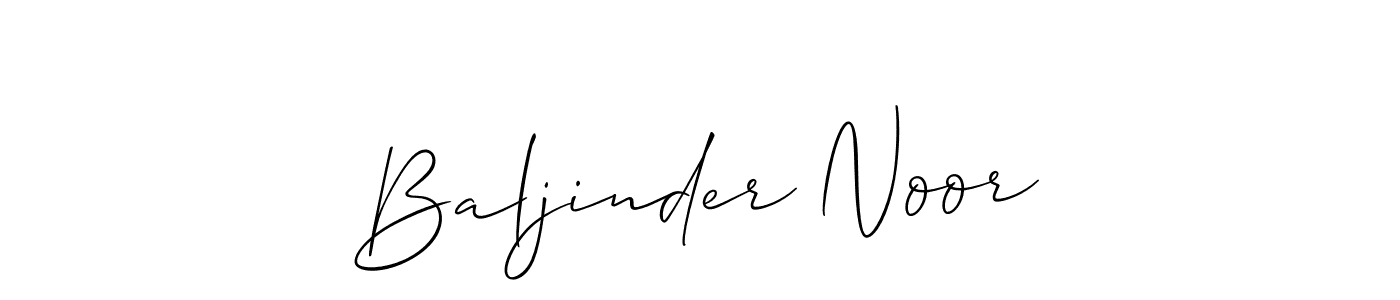 if you are searching for the best signature style for your name Baljinder Noor. so please give up your signature search. here we have designed multiple signature styles  using Allison_Script. Baljinder Noor signature style 2 images and pictures png