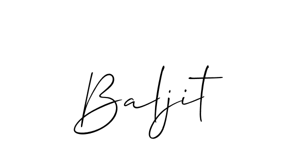 Create a beautiful signature design for name Baljit. With this signature (Allison_Script) fonts, you can make a handwritten signature for free. Baljit signature style 2 images and pictures png