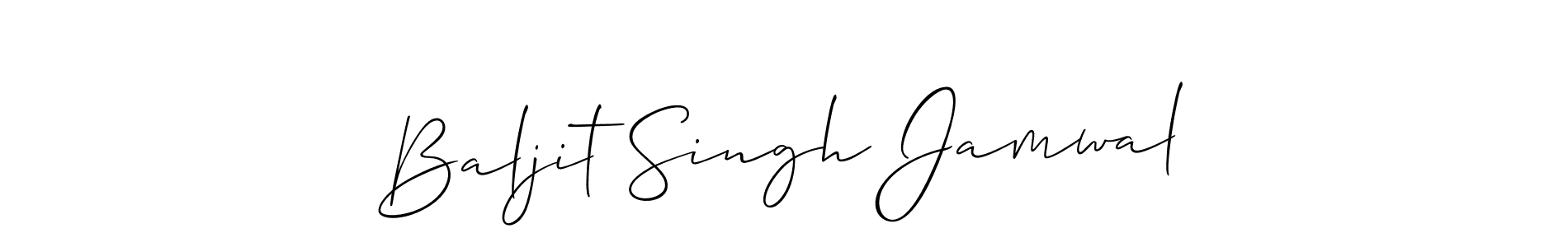 Allison_Script is a professional signature style that is perfect for those who want to add a touch of class to their signature. It is also a great choice for those who want to make their signature more unique. Get Baljit Singh Jamwal name to fancy signature for free. Baljit Singh Jamwal signature style 2 images and pictures png