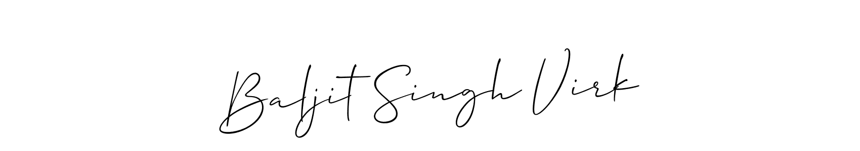 Make a beautiful signature design for name Baljit Singh Virk. With this signature (Allison_Script) style, you can create a handwritten signature for free. Baljit Singh Virk signature style 2 images and pictures png